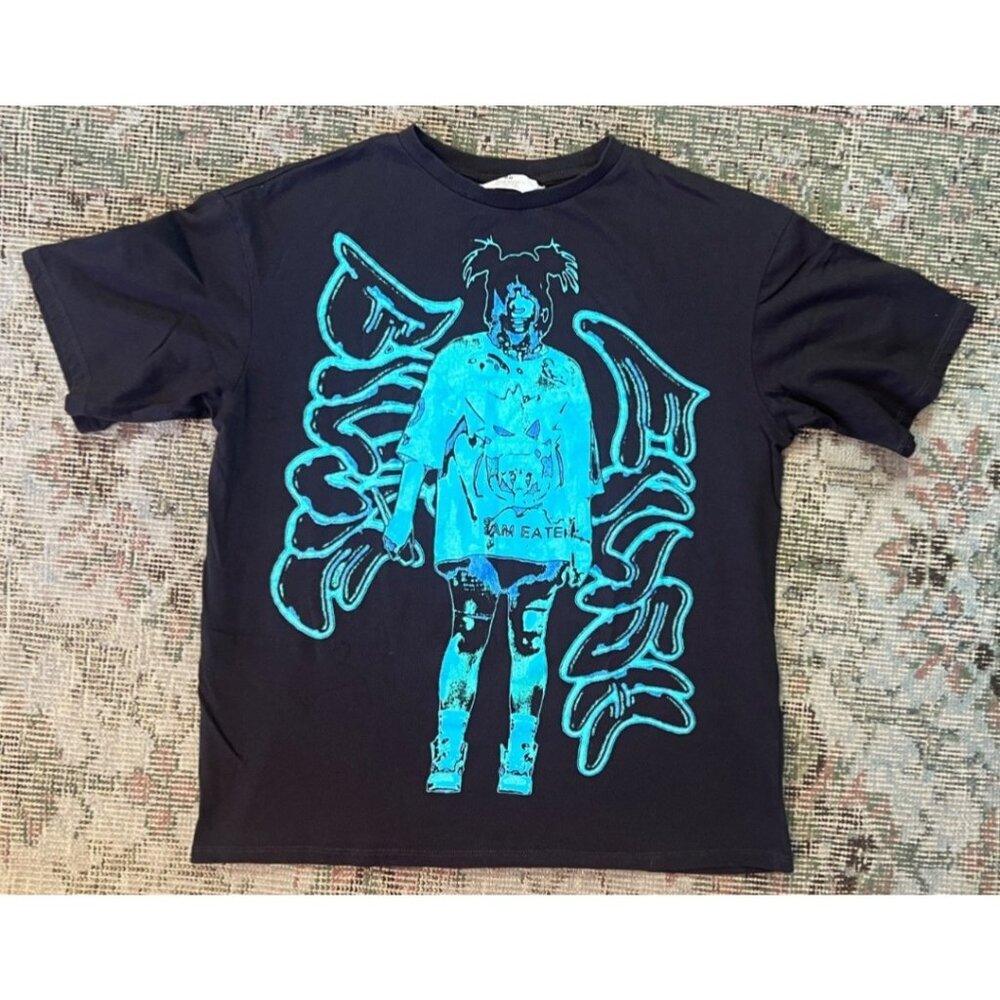 Billie Eilish H&M T-Shirt Sz Kids 16 18 or XS XXS Adult green Neon black